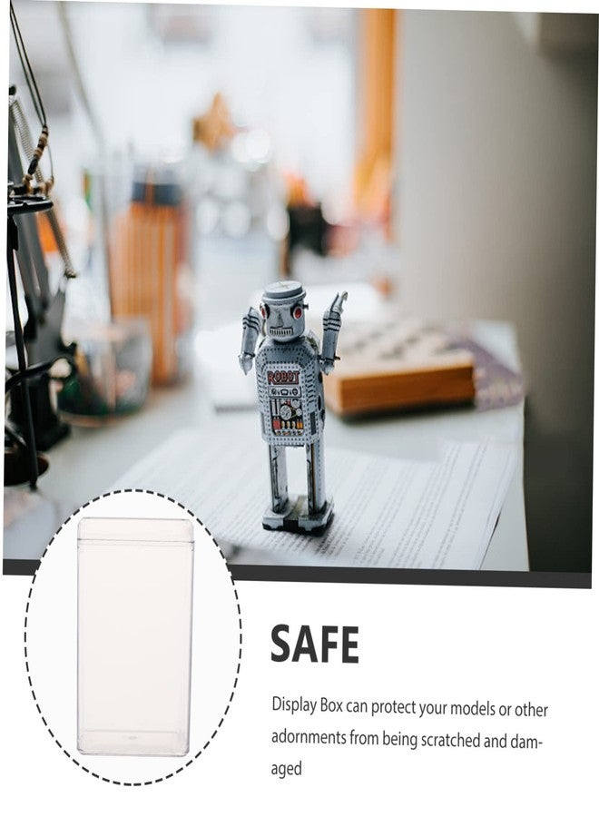 HOOTNEE Clear Figure Display Boxes 5 Pack Transparent Action Figure Storage Cabinets Miniature Model Display Cases Dust Proof Protective Showcase - Image 5